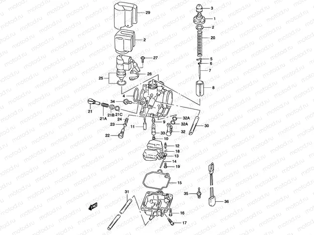 5B - CARBURETOR (MODEL AY50 K1/K2)
