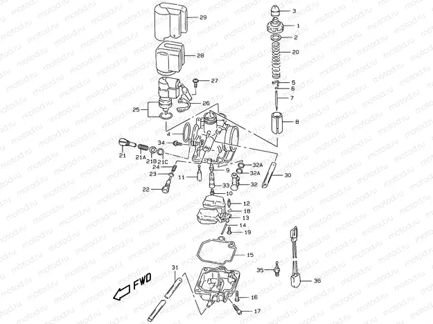 5C - CARBURETOR (MODEL AY50 K1)