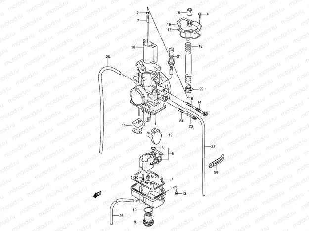 6 - CARBURETOR (MODEL K/L/M/N)