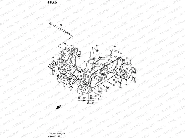6 - CRANKCASE (AN400AL4 E02)