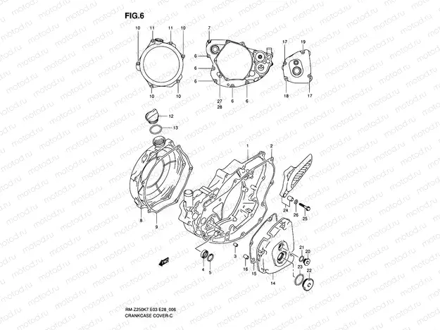 6 - CRANKCASE COVER