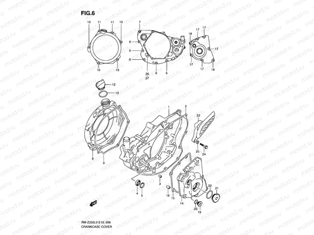 6 - CRANKCASE COVER