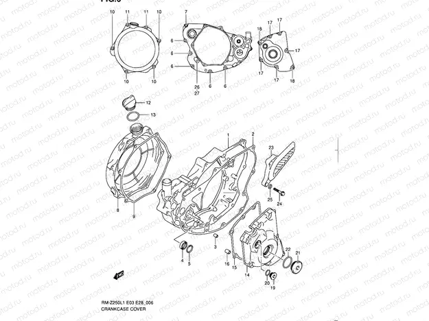 6 - CRANKCASE COVER