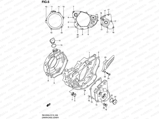 6 - CRANKCASE COVER
