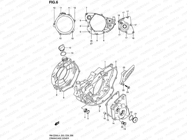 6 - CRANKCASE COVER