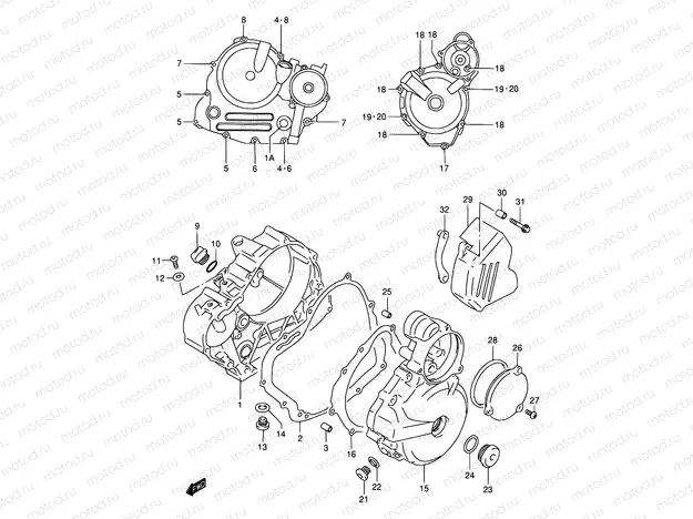 6 - CRANKCASE COVER