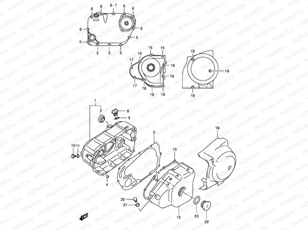 6 - CRANKCASE COVER