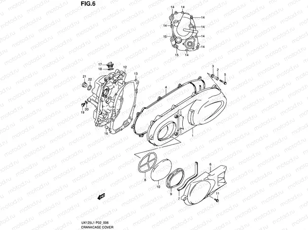 6 - CRANKCASE COVER