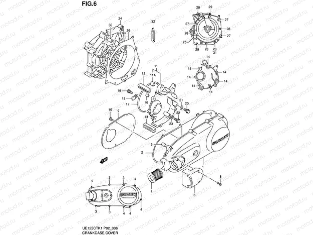 6 - CRANKCASE COVER