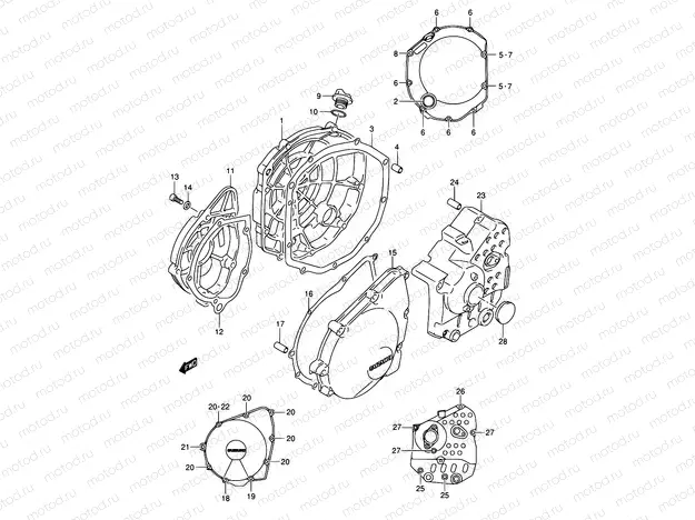 6 - CRANKCASE COVER