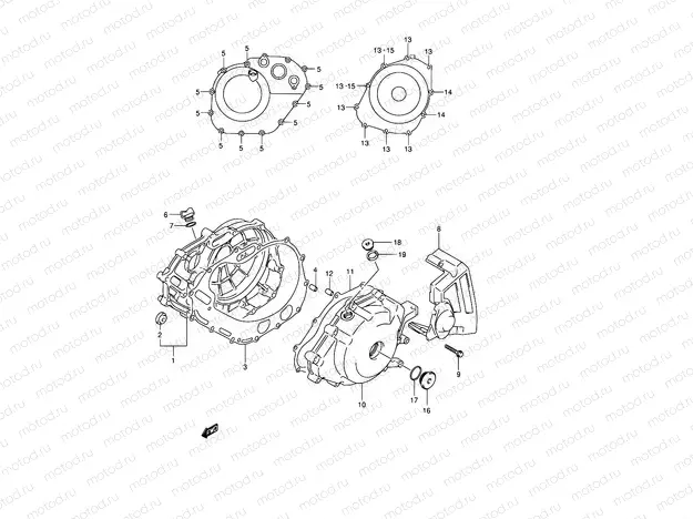 6 - CRANKCASE COVER