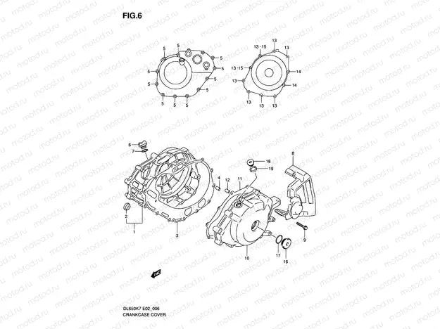 6 - CRANKCASE COVER