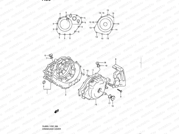 6 - CRANKCASE COVER
