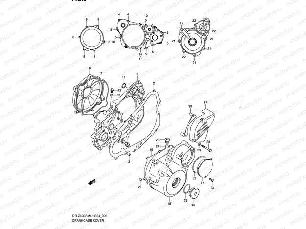 6 - CRANKCASE COVER