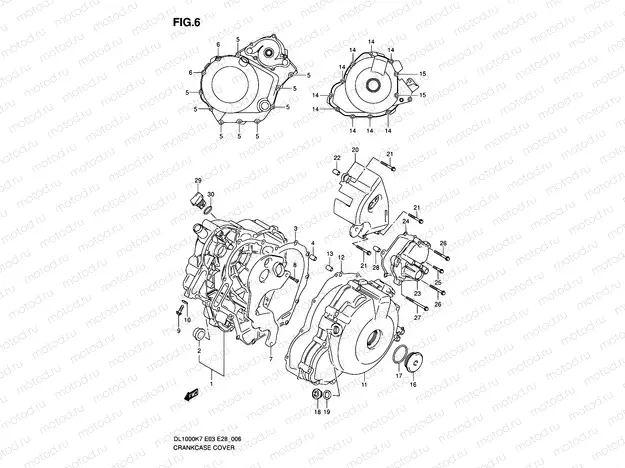 6 - CRANKCASE COVER
