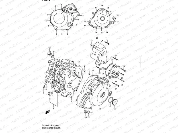 6 - CRANKCASE COVER