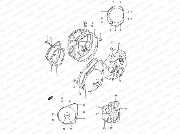 6 - CRANKCASE COVER