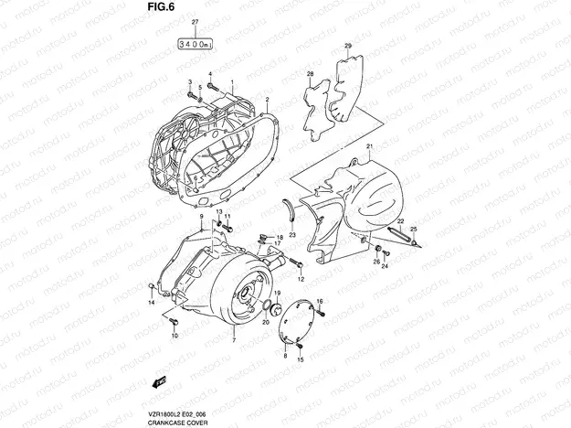 6 - CRANKCASE COVER