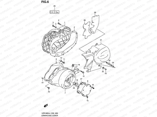 6 - CRANKCASE COVER