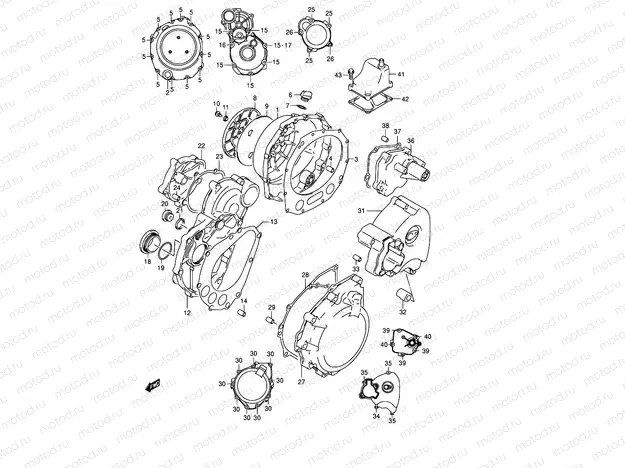6 - CRANKCASE COVER