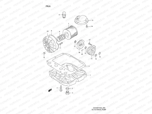 6 - OIL FILTER - OIL PUMP