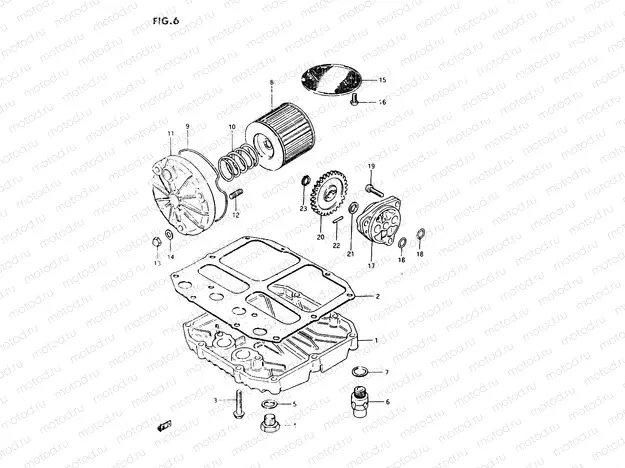 6 - OIL FILTER - OIL PUMP