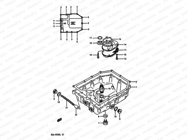 6 - OIL PAN (MODEL J/K)