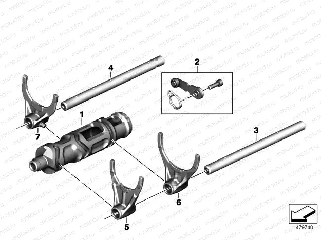 6-SPEED TRANSMISSION SHIFT COMPONENTS