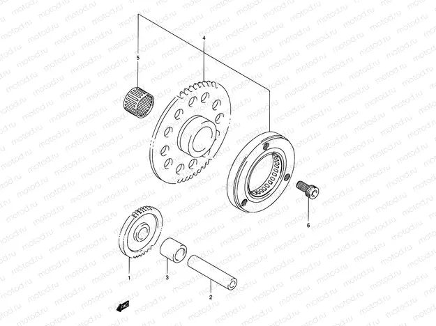 6 - STARTER CLUTCH