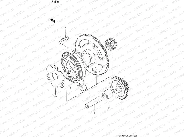6 - STARTER CLUTCH
