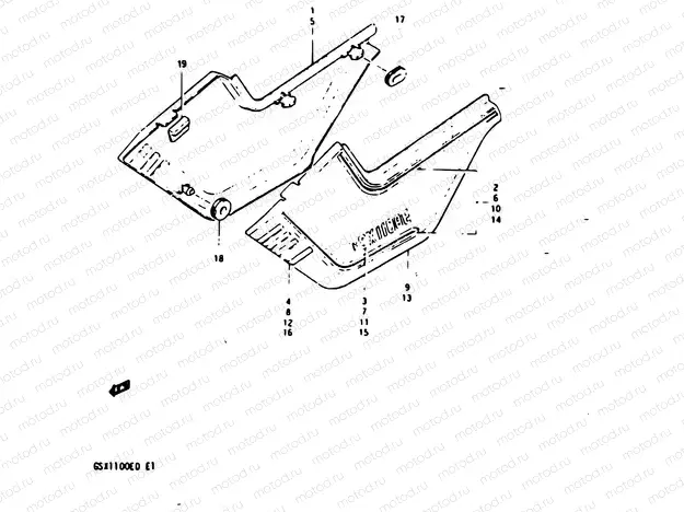60 - FRAME COVER (GSX1100EXD)