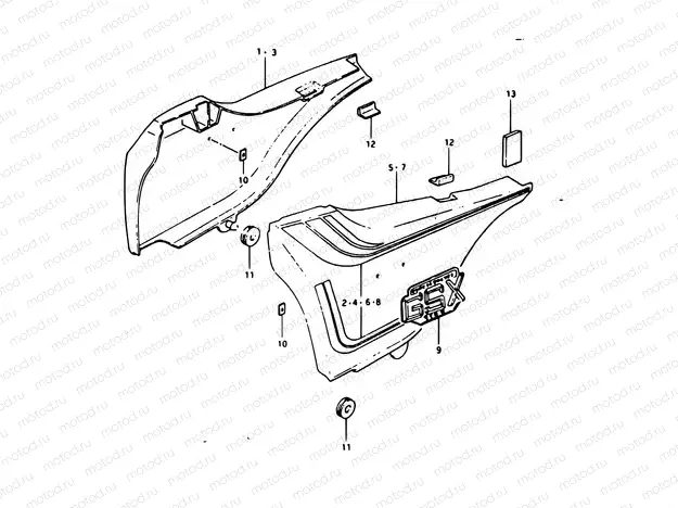 60 - FRAME COVER (GSX1100X, EX)