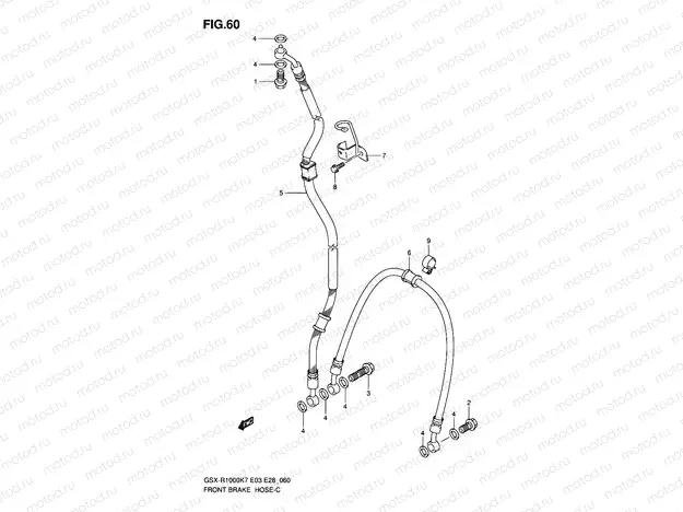 60 - FRONT BRAKE HOSE
