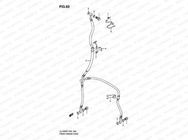 60 - FRONT BRAKE HOSE