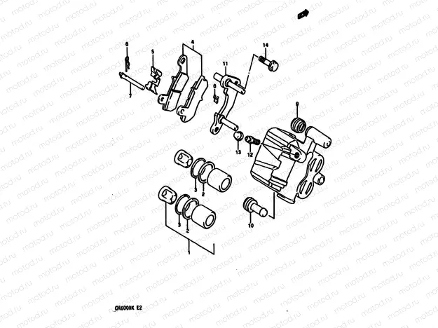 60 - REAR CALIPER (MODEL K)