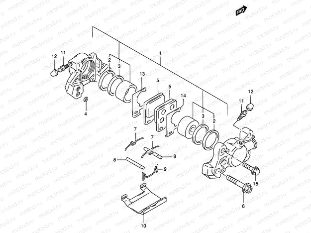 60 - REAR CALIPER (MODEL P/R)