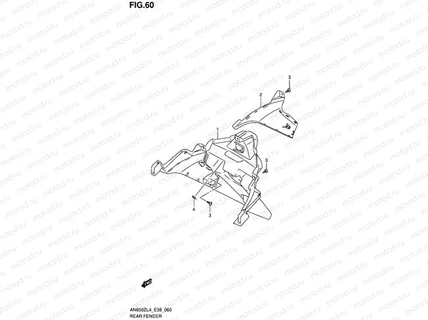 60 - REAR FENDER