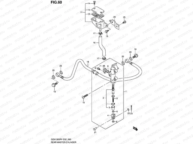 60 - REAR MASTER CYLINDER (MODEL X/Y/K1/K2)