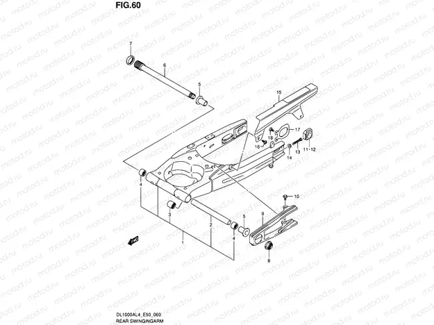 60 - REAR SWINGINGARM