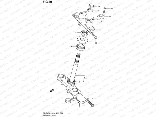 60 - STEERING STEM (DR-Z125LL4 E28)
