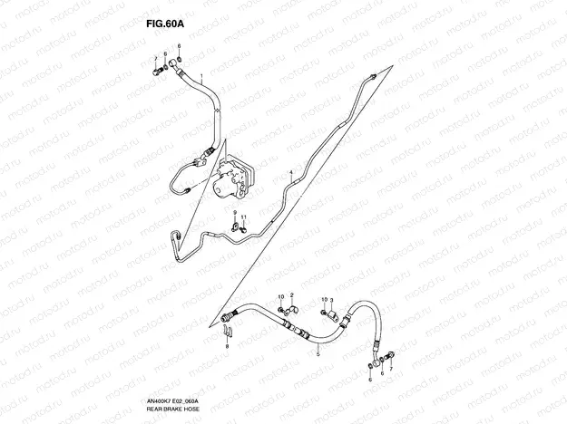 60A - REAR BRAKE HOSE(AN400AK9/ZAK9/AL0/ZAL0)
