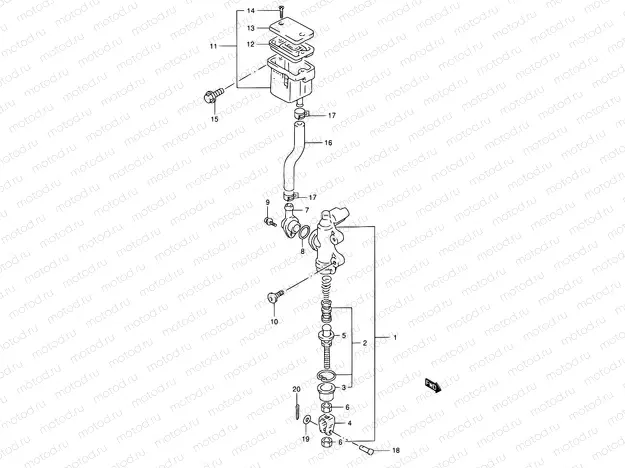 60A - REAR MASTER CYLINDER (GSF1200SAV)