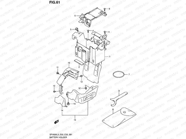 61 - BATTERY HOLDER (SFV650AL3 E33)