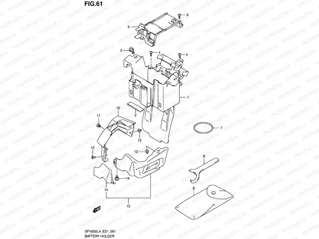 61 - BATTERY HOLDER (SFV650AL4 E21)