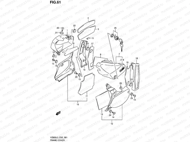 61 - FRAME COVER (VZ800L3 E24)