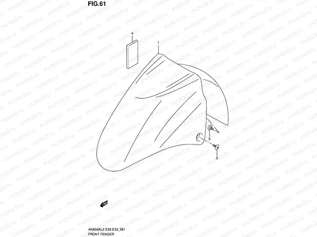 61 - FRONT FENDER