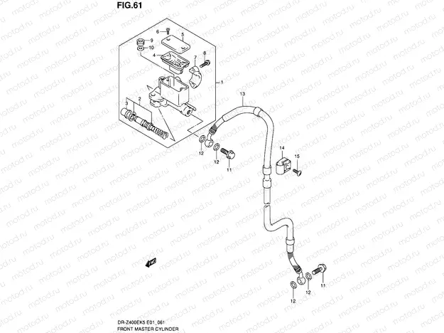 61 - FRONT MASTER CYLINDER (E24)