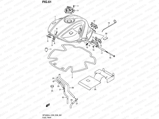 61 - FUEL TANK (SFV650L4 E28)