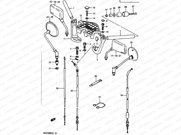 61 - HANDLE BAR (GSX750ESD)