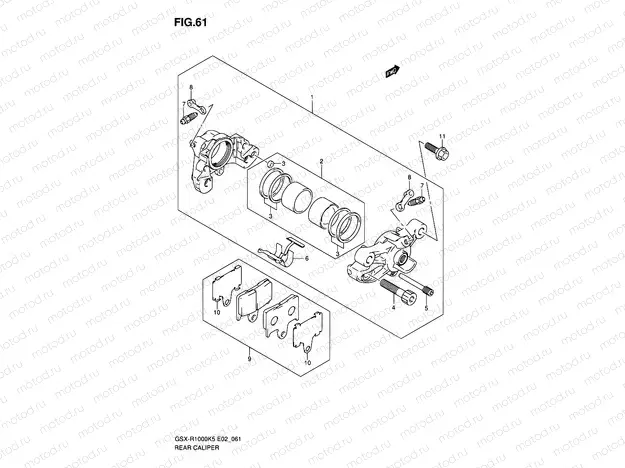 61 - REAR CALIPER